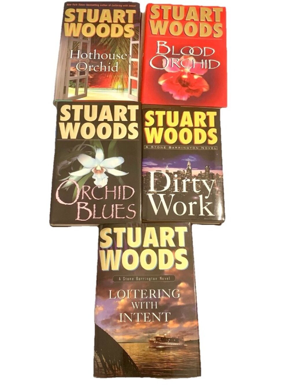 Stuart Woods Mystery Book Lot of 7 HC Blood Orchid Blues Hothouse Dirty Work